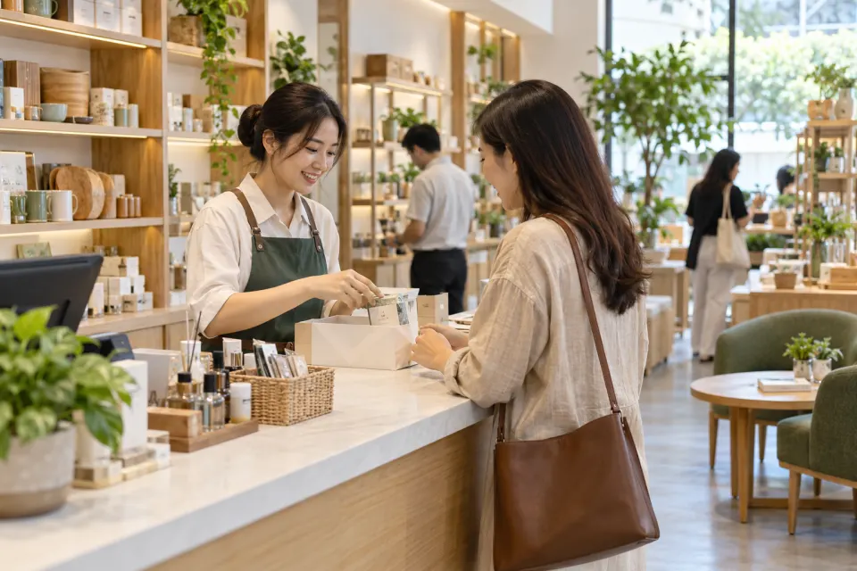Ảnh minh họa nhân viên tư vấn khách hàng tại cửa hàng dịch vụ